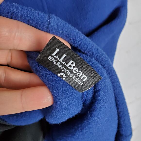 LL Bean Fleece Vest Men XL Tall Blue Polartec Full Zip Outdoors Zip Pockets Warm - Picture 8 of 12